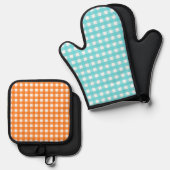 Vichy Bleu Ovenwant & Pannenlap Set (Voorkant / Achterkant)