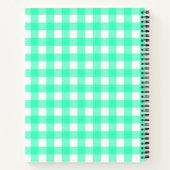 Vichy Bleu Turquoise Notitieboek (Achterkant)