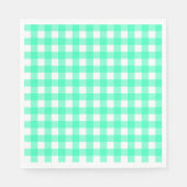 Vichy Bleu Turquoise Servet (Voorkant)