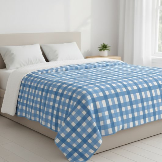 Vichy Checkered Blanket Sherpa Deken
