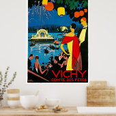 Vichy, comite des fetes Vintage Travel Poster (Keuken)