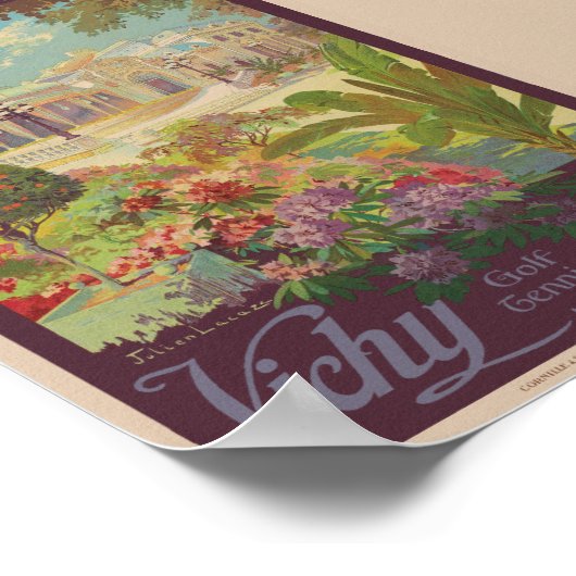 Vichy France Railroad Vintage Poster 1925 (Hoek)