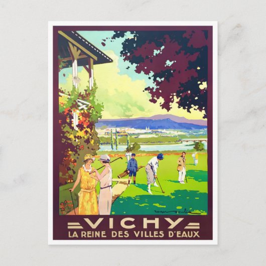 Vichy France vintage Briefkaart (Voorkant)