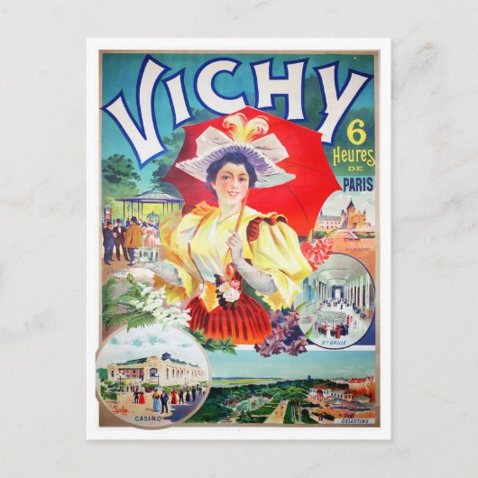 Vichy France vintage Briefkaart (Voorkant)