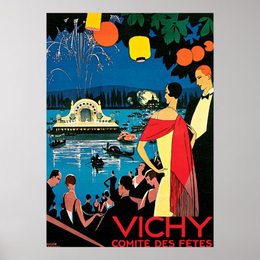 Vichy - France - Vintage Travel Poster (Voorkant)