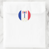 Vichy, Franse vlag Ronde Sticker (Tas)