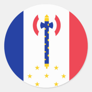 Vichy, Franse vlag Ronde Sticker