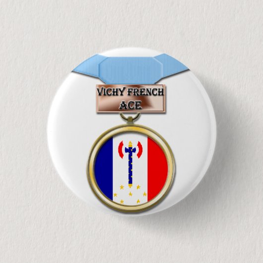 Vichy French Ace medal button (Voorkant)