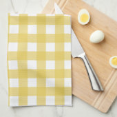 Vichy lichtgeel theedoek (Quarter Fold)