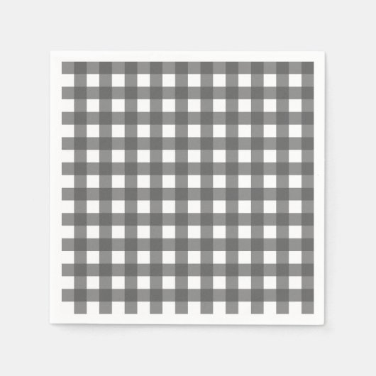 Vichy Lichtgrijs Servet (Voorkant)