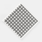 Vichy Lichtgrijs Servet (Hoek)