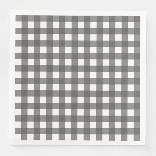 Vichy Lichtgrijs Servet (Voorkant)