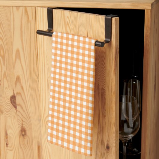 Vichy Orange Theedoek (Derde Gevouwen)