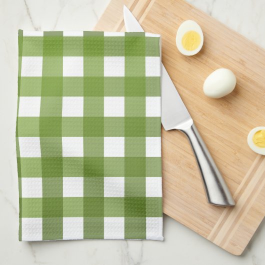 Vichy Vert Theedoek (Quarter Fold)