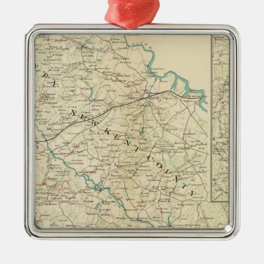 Vicinity Richmond, Va, Peninsula Metalen Ornament (Voorkant)