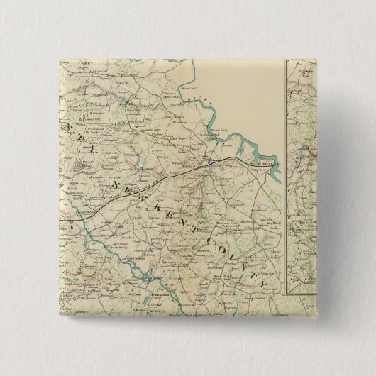 Vicinity Richmond, Va, Peninsula Vierkante Button 5,1 Cm (Voorkant)