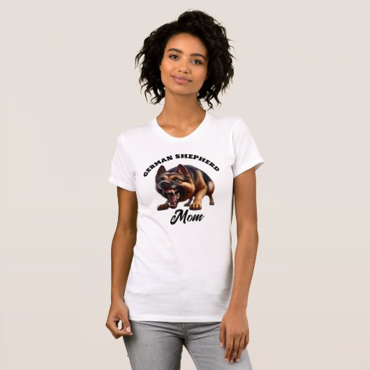Vicious Duitse Herder Moeder T-shirt (Voorkant volledig)