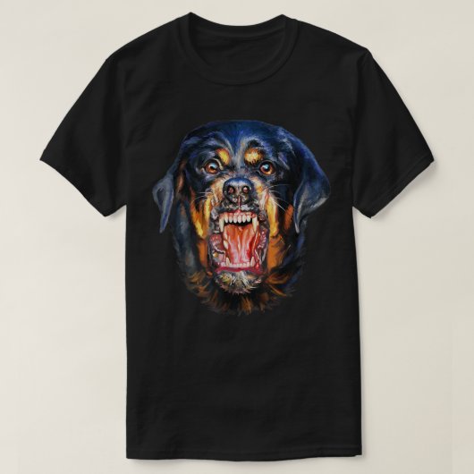 Vicious Rottweiler Dog Barking  T-shirt (Design voorkant)