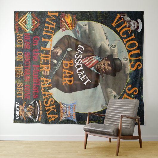 VICIOUS SID'S CASSOULET BAR WHITTIER ALASKA WANDKLEED (In Situ (horizontaal))