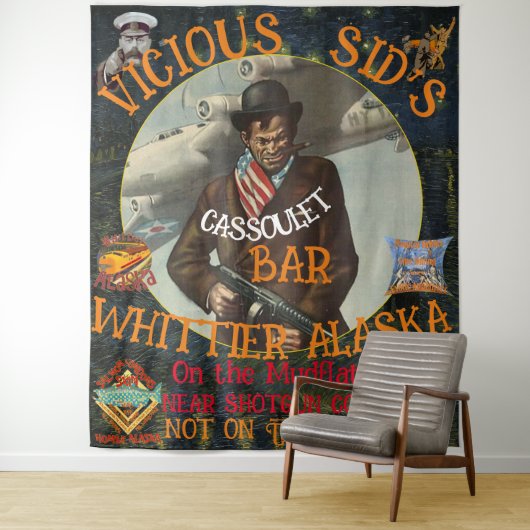 VICIOUS SID'S CASSOULET BAR WHITTIER ALASKA WANDKLEED (In situ)