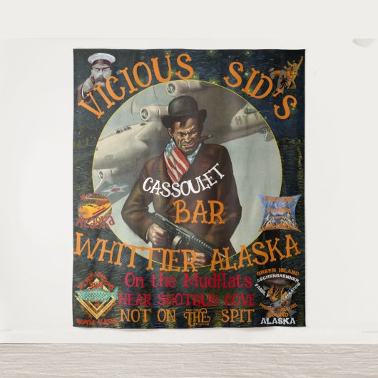 VICIOUS SID'S CASSOULET BAR WHITTIER ALASKA WANDKLEED (Voorkant)