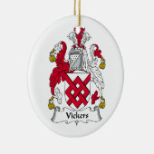 Vickers Family Crest Keramisch Ornament (Rechts)