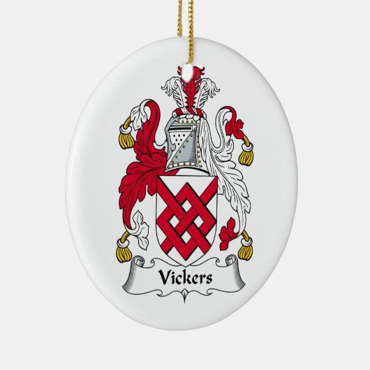 Vickers Family Crest Keramisch Ornament (Rechts)