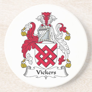 Vickers Family Crest Zandsteen Onderzetter