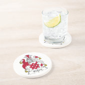 Vickers Family Crest Zandsteen Onderzetter (Zijkant)