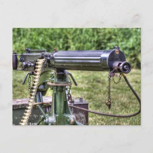 Vickers Pistool Feestdagenkaart (Voorkant)