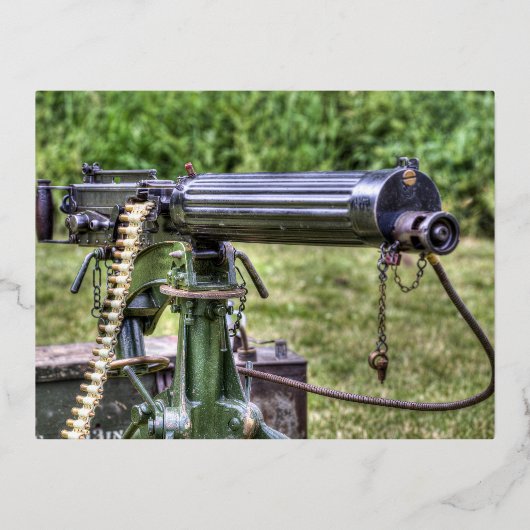 Vickers Pistool Folie Feestdagen Briefkaart (Voorkant)