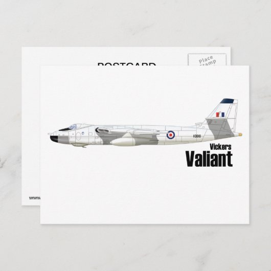 Vickers Valiant Briefkaart (Voorkant / Achterkant)