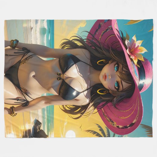 Vicki Dollz Fleece Deken (Voorkant (Horizontaal))