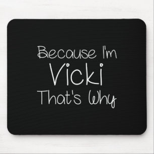 Vicki Grappige Gepersonaliseerde Verjaardag Vrouwe Muismat