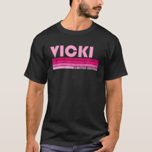 VICKI Naam Persoonlijke Retro Vintage 80S 90S Birt T-shirt