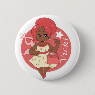 Vicki Ronde Button 5,7 Cm