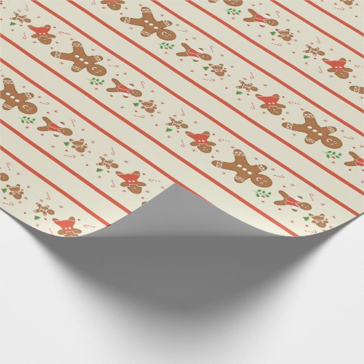 Vickie’s Gingerbread Parade-Cream Cadeaupapier (Hoek)