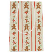 Vickie’s Gingerbread Parade-Cream Gift Bag Medium Cadeauzakje (Voorkant)