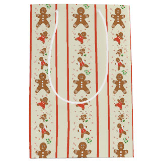 Vickie’s Gingerbread Parade-Cream Gift Bag Medium Cadeauzakje