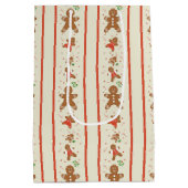 Vickie’s Gingerbread Parade-Cream Gift Bag Medium Cadeauzakje (Achterkant)