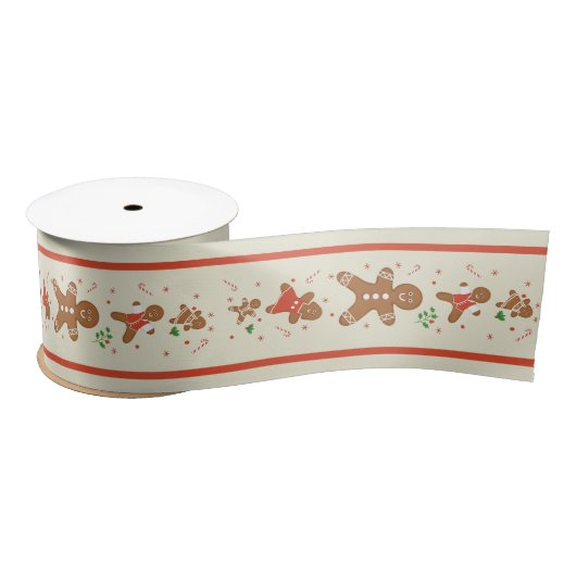 Vickie’s Gingerbread Parade-Cream Satijnen Lint (Spoel)
