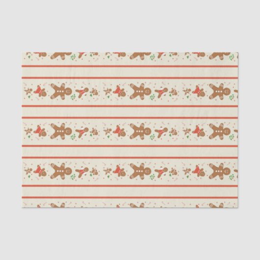 Vickie's Gemberbrood Parade-Cream Tissue Papier (Voorkant)