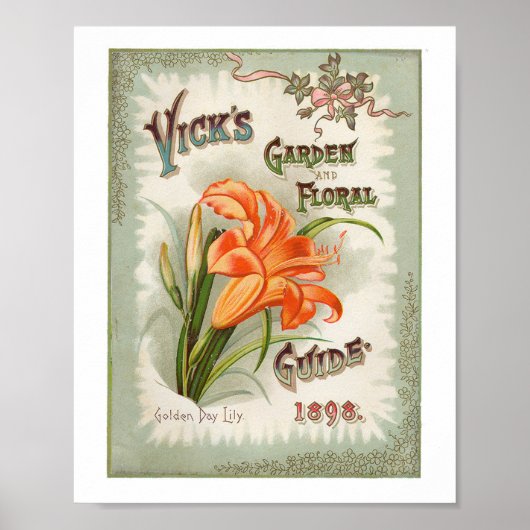 Vick's Garden & Flower 1898 Poster (Voorkant)
