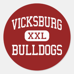 Vicksburg - Bulldogs - Hoog - Vicksburg Michigan Ronde Sticker