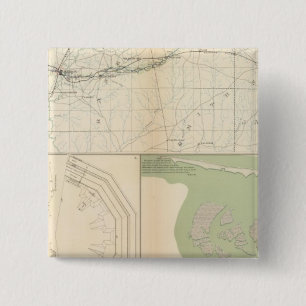 Vicksburg Meridian, Miss Vierkante Button 5,1 Cm