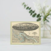 Vicksburg Mississippi 1863 Antiek Panorama Briefkaart (Staand voorkant)