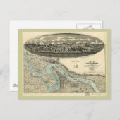 Vicksburg Mississippi 1863 Antiek Panorama Briefkaart (Voorkant / Achterkant)
