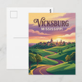 Vicksburg Mississippi Briefkaart (Voorkant / Achterkant)