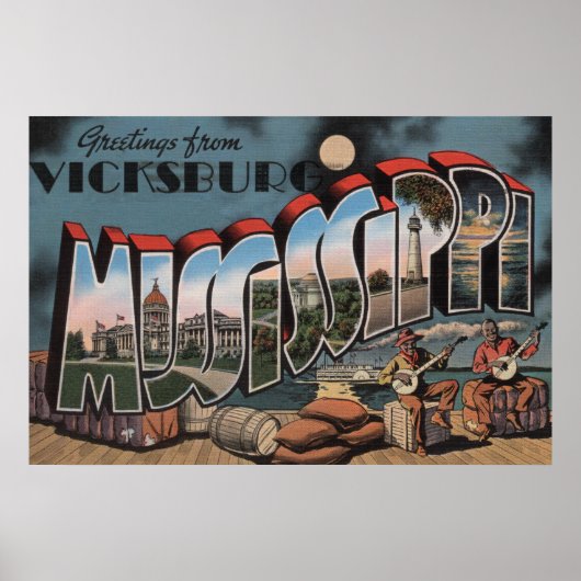 Vicksburg, Mississippi - Grote letterscènes Poster (Voorkant)