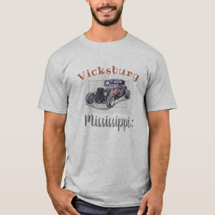 "Vicksburg Mississippi:"  Hotrod T-shirt
